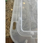 Member's Mark 60 Quart Clear Storage Tote, 17.2" D x 25.7" W x 12.0" H, 1 pack or 4 pack