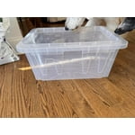 Member's Mark 60 Quart Clear Storage Tote, 17.2" D x 25.7" W x 12.0" H, 1 pack or 4 pack