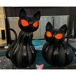 Member's Mark Pre-Lit Pumpkin Cats, Set of 2