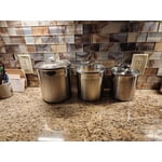 Tramontina 6-Piece Stainless Steel Covered Canister Set with Measuring Scoops