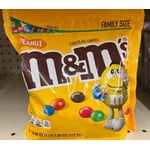 M&M'S Peanut Milk Chocolate Candy, Share Size, 3.27 oz., 24 pk.