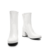 DREAM PAIRS Women’s White Patent Go-Go Boots Size 7