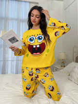 SpongeBob Women’s Yellow Pajama Set – Size Small