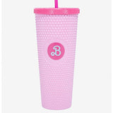 🎀💖 Barbie Pink Pyramid Acrylic Travel Cup w/ Lid & Reusable Straw 💖🎀