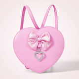 Pink Bow & Heart Backpack 🎀💖 Small Fashion School Bag ✨