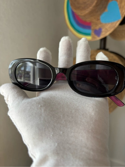 Powerpuff Girls Style Sunglasses w/ Pink Pouch 🖤💗🕶️✨