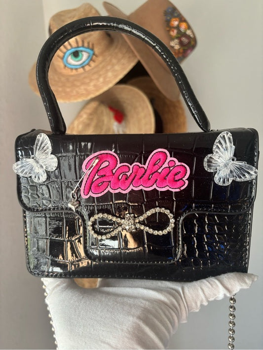 Barbie Croc PU Shoulder Bag 💖 Bow Tote Mini Messenger ✨