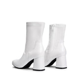 DREAM PAIRS Women’s White Patent Go-Go Boots Size 7