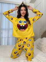 SpongeBob Women’s Yellow Pajama Set – Size Small
