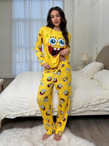 SpongeBob Women’s Yellow Pajama Set – Size Small