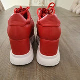 ❤️👟 Liliana SEYO-12 Chunky Platform Sneakers – Red & White | Women’s Size 8 👟❤