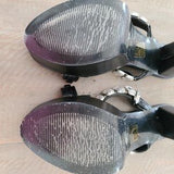 💎 Black Rhinestone Platform Chunky Heel Mules Sz 7.5/8 EU39