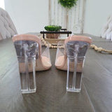 ✨ Clear PVC Block Heel Open Toe Mule Pumps Size 8