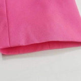 💗 NWT Pink Blazer & O-Ring Shorts Set – Size XL Chic Elegant Suit
