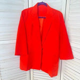 🧡 NWT Neon Orange Blazer & Shorts Set – Size XL Bold Elegant Suit