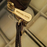 👜 New Michael Kors Brown Burgundy Zip Wristlet Wallet NWOT