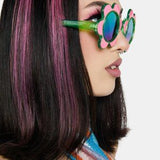 🌼 Rainbow Lens Flower Sunglasses Y2K Festival Daisy Shades