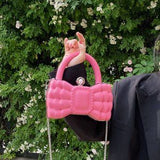 Barbie Pink Mini Crossbody 💖 Pearl Chain Designer Bag ✨
