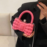 Barbie Pink Mini Crossbody 💖 Pearl Chain Designer Bag ✨
