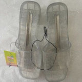 Barbie Glitter Jelly Block Heels ✨ Clear Platform Size 8 US 💖