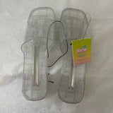 Barbie Glitter Jelly Block Heels ✨ Clear Platform Size 8 US 💖