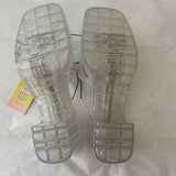 Barbie Glitter Jelly Block Heels ✨ Clear Platform Size 8 US 💖