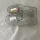 Barbie Glitter Jelly Block Heels ✨ Clear Platform Size 8 US 💖