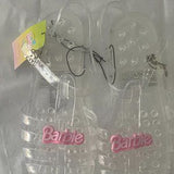 💕 Barbie Clear Jelly Sandals Size 8 Strappy Caged Summer Shoes