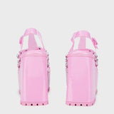 Self-Love Club Platform Heels 💖 Pink Rhinestone Size 8 US ✨