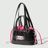 Portrait Pattern Women Fashion Top Handle Bag