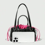 Portrait Pattern Women Fashion Top Handle Bag