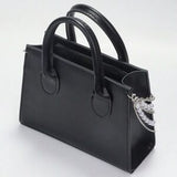 Punk Gothic Pearl Chain Mini Shoulder Bag – Small Black Crossbody Purse