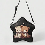 Kawaii Bear Print Cute Backpack for Women 🎒🐻