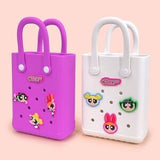 Pink Miniso Powerpuff Girls Small Handbag – Cute Cartoon Square Bag 💗✨
