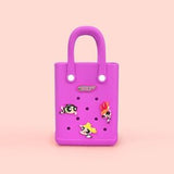 Pink Miniso Powerpuff Girls Small Handbag – Cute Cartoon Square Bag 💗✨
