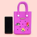 Pink Miniso Powerpuff Girls Small Handbag – Cute Cartoon Square Bag 💗✨