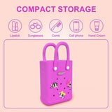 Pink Miniso Powerpuff Girls Small Handbag – Cute Cartoon Square Bag 💗✨