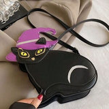 Purple Kitten Crossbody 🐱🎀 Cute Round Bag for Parties & Gifts 💜