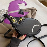 Purple Kitten Crossbody 🐱🎀 Cute Round Bag for Parties & Gifts 💜