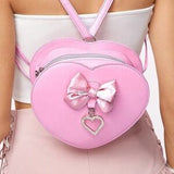 Pink Bow & Heart Backpack 🎀💖 Small Fashion School Bag ✨