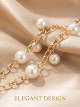 Gold Starfish & Pearl Seashell Waist Chain Boho Beach Body Jewelry