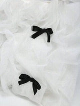 Cute Bow Mesh Shoulder Bag Ballet Style Square Mini Valentine Bag