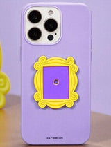 Purple Semi 3D Graphic Phone Case iPhone 15 Plus TPU Women Case