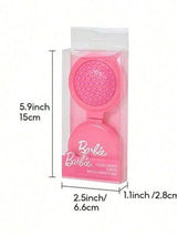 💖🪞 Barbie Foldable 2-in-1 Mini Mirror & Air Cushion Hair Brush