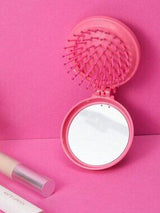 💖🪞 Barbie Foldable 2-in-1 Mini Mirror & Air Cushion Hair Brush