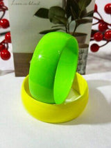 🌈✨ 5-Piece Neon Jelly Acrylic Bangle Bracelet Set – Bold Festival Statement Jew