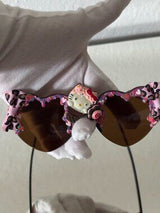🎀 Kitty Cupcake Heart Sunglasses Pink Dessert Bow Shades