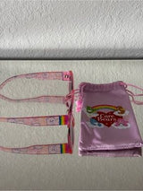 🌈 Cute Care Bears sunglasses with matching pink drawstring pouch 💕