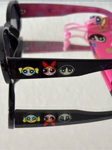 Powerpuff Girls Style Sunglasses w/ Pink Pouch 🖤💗🕶️✨