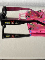 Powerpuff Girls Style Sunglasses w/ Pink Pouch 🖤💗🕶️✨